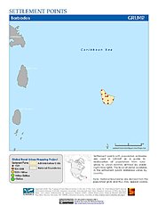 Map: Settlement Points: Barbados