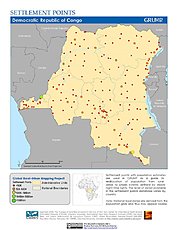 Map: Settlement Points: Congo, Dem. Republic