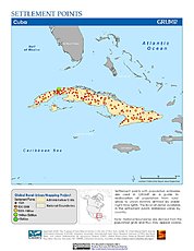 Map: Settlement Points: Cuba