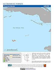 Map: Settlement Points: Cayman Islands