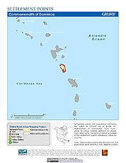 Map: Settlement Points: Dominica