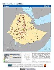 Map: Settlement Points: Ethiopia