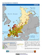 Map: Settlement Points: Europe