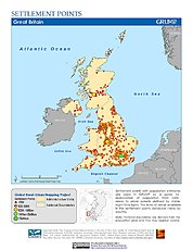 Map: Settlement Points: United Kingdom