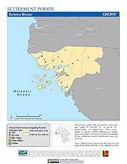 Map: Settlement Points: Guinea Bissau