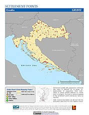 Map: Settlement Points: Croatia
