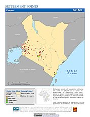 Map: Settlement Points: Kenya