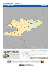 Map: Settlement Points: Kyrgyzstan