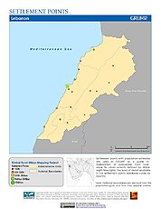 Map: Settlement Points: Lebanon