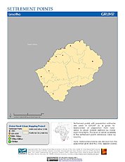 Map: Settlement Points: Lesotho
