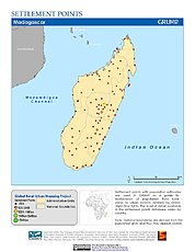 Map: Settlement Points: Madagascar