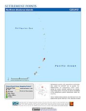 Map: Settlement Points: Northern Mariana Islands