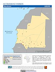 Map: Settlement Points: Mauritania