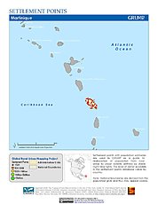 Map: Settlement Points: Martinique