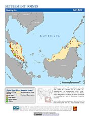 Map: Settlement Points: Malaysia
