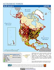 Map: Settlement Points: North America