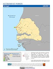 Map: Settlement Points: Senegal