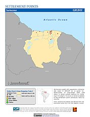 Map: Settlement Points: Suriname