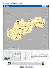 Map: Settlement Points: Slovakia