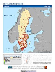 Map: Settlement Points: Sweden