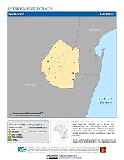 Map: Settlement Points: Swaziland