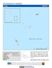 Map: Settlement Points: Tonga