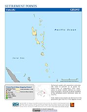 Map: Settlement Points: Vanuatu