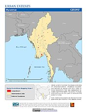 Map: Urban Extents: Myanmar