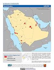 Map: Urban Extents: Saudi Arabia