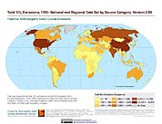 Map: Total SO2 Emissions (1999)