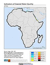 Map: % Chlorophyll-a Concentration Change (1998-2007): Africa