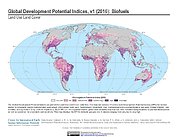 Map: Development Potential Indices (2016): Biofuels
