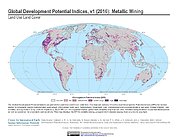 Map: Development Potential Indices (2016): Metallic Mining