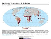 Map: Development Threat Index (2015): Biofuels