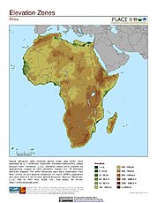 Map: Elevation Zones: Africa
