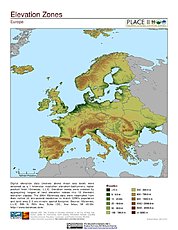 Map: Elevation Zones: Europe
