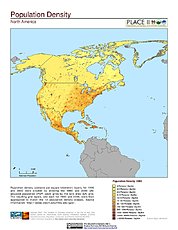 Map: Population Density: North America