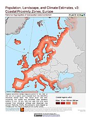Map: Coastal Proximity Zones: Europe