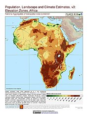 Map: Elevation Zones: Africa