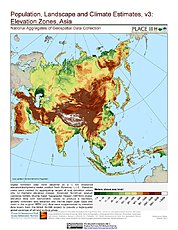 Map: Elevation Zones: Asia