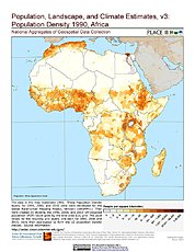 Map: Population Density (1990): Africa