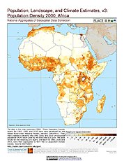 Map: Population Density (2000): Africa