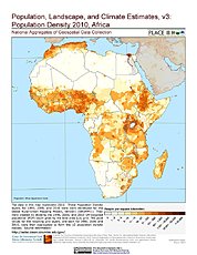 Map: Population Density (2010): Africa