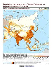 Map: Population Density (2010): Asia