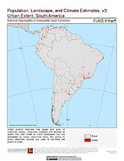 Map: Urban Extents: South America