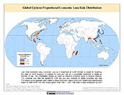 Map: Cyclone Proportional Economic Loss Risk Deciles