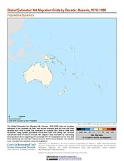 Map: Net Migration (1970-1980): Oceania