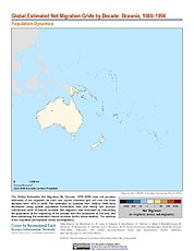 Map: Net Migration (1980-1990): Oceania
