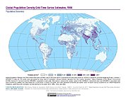 Map: Population Density Grid Estimates (1990)