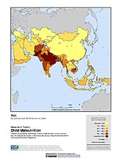 Map: Child Malnutrition: Asia